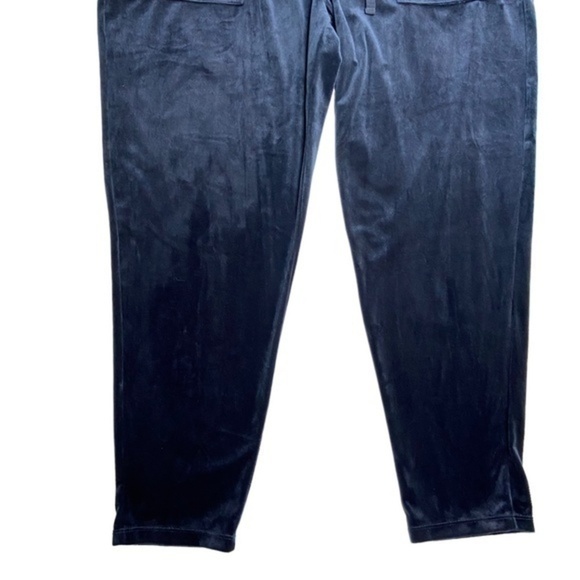 Time And Tru Velour Velvet Pants Midnight Blue Size XXL 20 - Picture 3 of 12